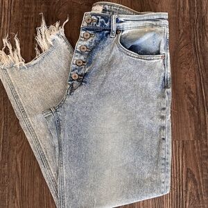 KanCan High Rise Cropped Straight Jean